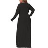Agnes Orinda Women's Plus Size Side Split Long Sleeve Button Down Beach Maxi Shirt Dresses - 2 of 4