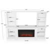 Monte Vista 108" Landscape Electric Fireplace TV Stand in White by Real Flame - 3 of 4