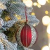 Whisen D3.9" Christmas Ball Ornaments, Glass Decorative Hanging Ball Christmas Tree Ornaments, Set of 6 - 2 of 4