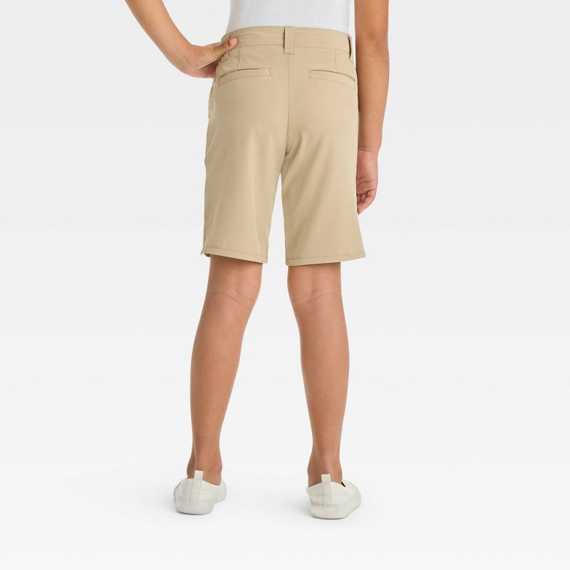  Girls' Quick Dry Performance Shorts - Cat & Jack™ Beige, 3 of 5