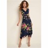 VENUS Womens Floral Printed Dress  -  XL, Navy Multi - 2 of 4