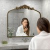 Apmir Arch High Quality Aluminum Alloy Framed French Cleat Mounted Baroque Wall Decor Bathroom Vanity Mirror with 3-Year Warranty - 3 of 4