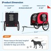 Dog Bike Trailer, Supports up to 88LBS Dog Trailer for Bicycle, Pet Cart Bicycle Carrier with Quick Release Wheel & Easy-Fold Frame, Red - 3 of 4