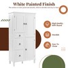 62-Inch Tall Retro Storage Cabinet with 3 Drawers, 3 Doors, Adjustable Shelves & Anti-Tip Kit, Multi-Purpose Organizer - 2 of 4