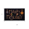 HomeRoots 17" X 29" Black And Brown Christmas Happy Holidays Outdoor Coir Door Mat - 3 of 4