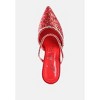 Iris Glitter Diamante Embellished Spool Heel Sandals - 4 of 4