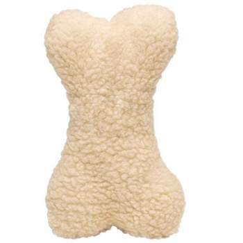 Boss Pet Digger's White Plush Bone Fleece Bone Dog Toy Large 1 pk