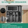 Attop 49-Piece Black Silverware Set with Organizer, Stainless Steel Flatware Set for 8 with Drawer Tray - 4 of 4