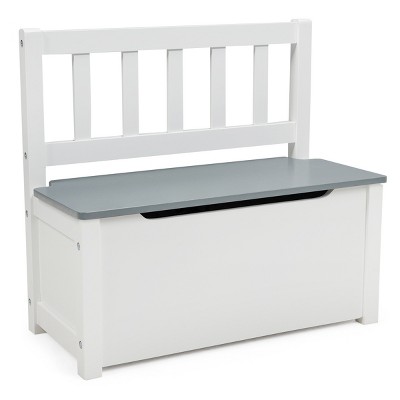 Infans Kids Wood Chair w/ Storage Stool Toddler Furniture Grey