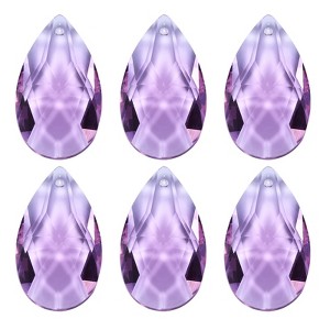 Unique Bargains Crystal Pendants Teardrop Beads for DIY Lamp Arts Crafts Decoration 6 Pcs - 1 of 4