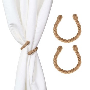Evideco French Home Goods Elegant Rope Curtain Tie Backs - Decorative Holdbacks for Drapes and Curtains - 1 of 4
