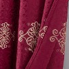 RT Designer Collection Alice Macrame Luxurious Decorative Rod Pocket Curtain Panel 54" x 84" Burg - 4 of 4