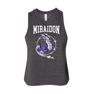 Women's Pokémon Miraidon Collegiate Graphic Racerback Tank - Heather Charcoal - Medium - 1 of 2