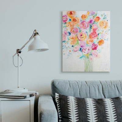 Festive Spring Florals Multicolor Canvas Wall Art, 30 x 40