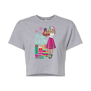 Women's - Barbie - Holidays & Christmas Cropped Graphic T-Shirt - 1 of 4