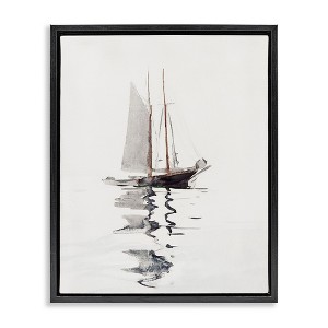Stupell Industries Tranquil Sailboat Vessel Floating, 17" x 21" - 1 of 4