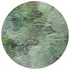 Green And Brown Abstract Washable Indoor Outdoor Area Rug - 4 of 4