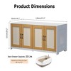 47'' Cat Litter Box Enclosure for 2 Litter Boxes with 4 Sisal Doors, Hidden Litterbox Enclosure with Double Room, Wooden Sideboard TV Stand - 2 of 4