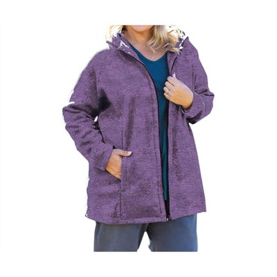 Women's Lyddie Hooded Zip Up Fleece Jacket - Plus Size - On The Plus Side