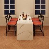 Counter Height Bar Stools, PU Leather Upholstered Seat Bar Chairs with X-Back Design & Footrest, Metal Frame Stools - 4 of 4