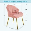 Yaheetech Velvet Accent Chair with Golden Metal Legs - image 3 of 4