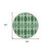 Emerald And Green Moroccan Washable Indoor Outdoor Area Rug - 3 of 4