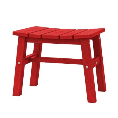 Hyleory HDPE Portable Ottoman,Ergonomic Curved Outdoor Stool