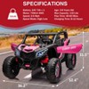 2-Seater 24V Ride-On UTV – Powerful 4WD Electric Car for Kids with Remote Control, Shock Absorbers, Leather Seats, Music & Lights - 3 of 4