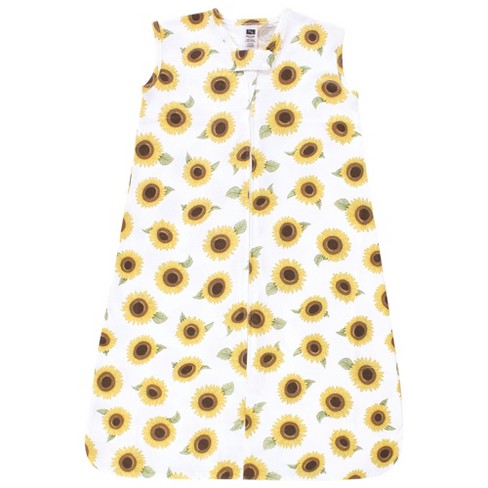 Hudson Baby Infant Girl Cotton Sleeveless Wearable Sleeping Bag, Sack, Blanket, Sunflower - image 1 of 2