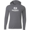 Hardcore Men's Long Sleeve Hooded Rash Guard Comfortable Performance Swim Shirt - 3 of 4