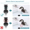 LunaLulinlk 2-handle oil-rubbed bronze with aeration faucet with pop-up drain and supply hose - 4 of 4