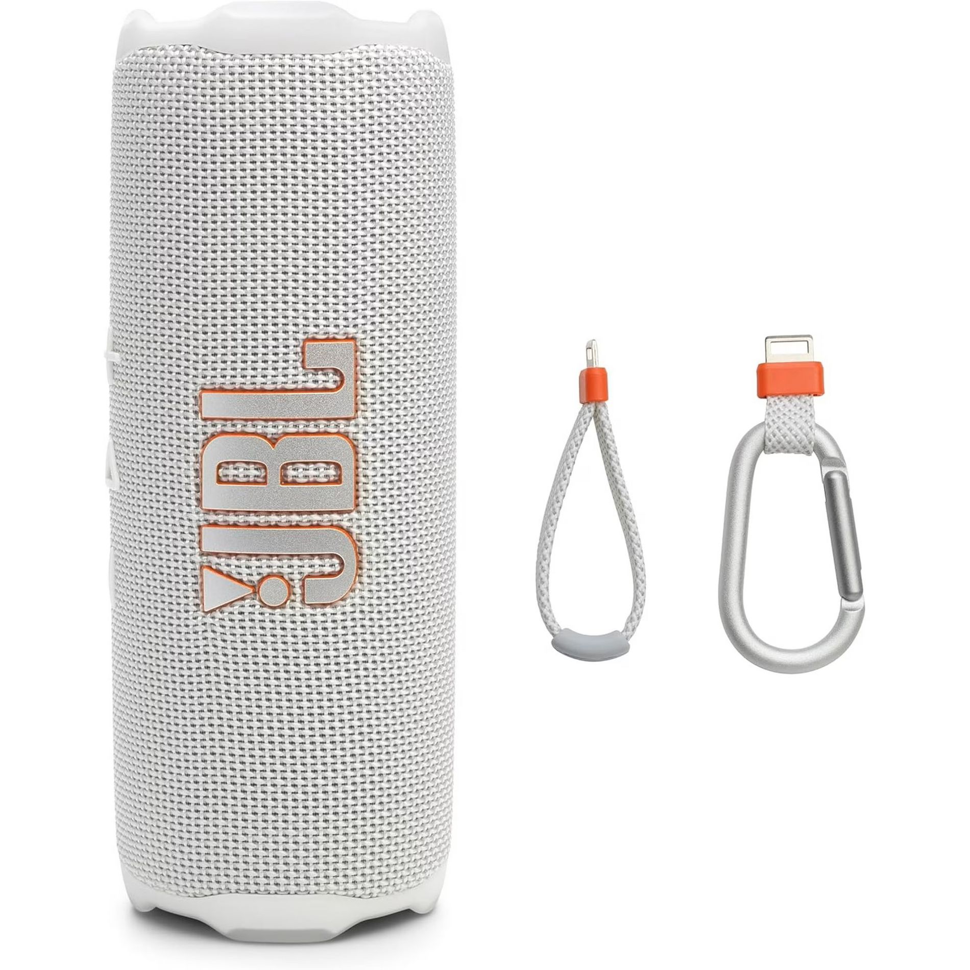 Refurbished: JBL Flip 7 Portable Waterproof and Drop-Proof Speaker, Bold JBL Pro Sound, White- Manufacturer Refurbished