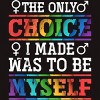 Adult Design By Humans LGBTQ+ Chose To Be Myself Rainbow Text By KangThien T-Shirt - 2 of 2