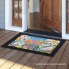 Spring Friends Bunnies Doormat Easter Welcome Floral 30" x 18" Briarwood Lane - 3 of 4