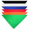 Qraftsy 3 Pack Solid Cotton Pet Bandana Triangle Bibs  - Small & Medium Pets - 2 of 3