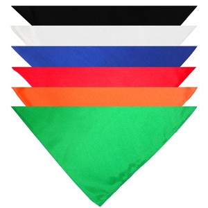 Qraftsy 3 Pack Solid Cotton Pet Bandana Triangle Bibs  - Small & Medium Pets - 1 of 2