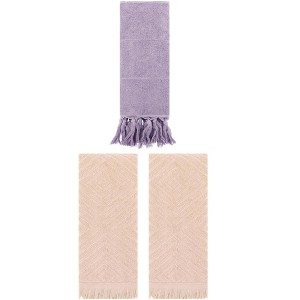 REGALWOVEN 3 Packs Cotton Soft and Absorbent Bathroom Turkish Hand Towels with tassel - 1 of 4