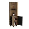 Sevobal,Decorative Storage Cabinets, Modern Farmhouse Wine Cabinet With Storage Freestanding, Black, 70.8*17.7*17.7 - 4 of 4