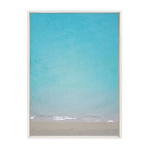 Kate & Laurel All Things Decor 23" x 33" Sylvie Postiano 7 Framed Canvas by Rachel Dowd White: Modern Vertical Wall Art, Ocean Subject - 1 of 4