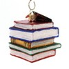 Old World Christmas 2.75 In Stack Of Books Knowledge Scholar Read Student Tree Ornaments - 2 of 3
