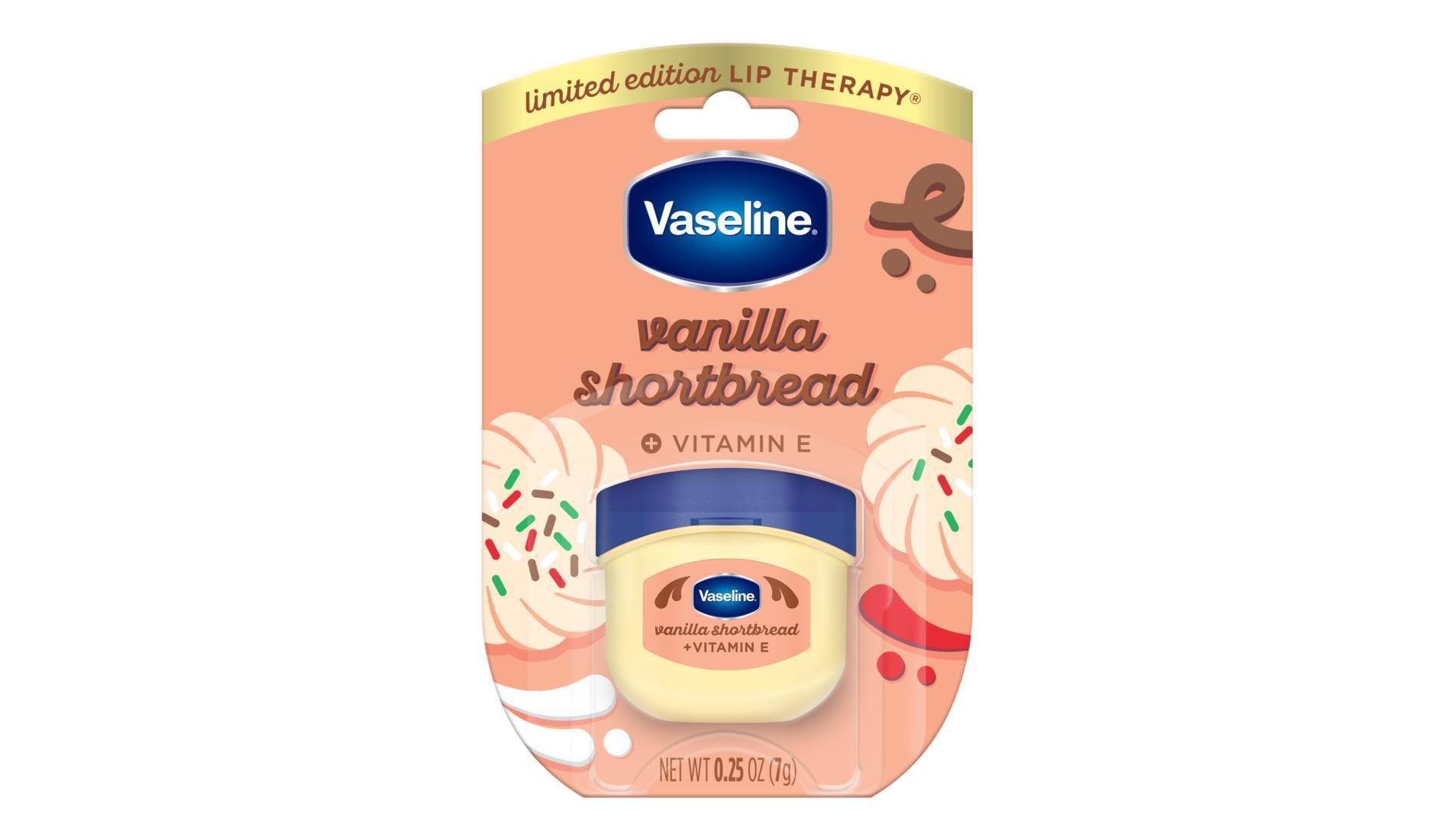 Vaseline Holiday Limited Edition Cutie Lip Balms - Shortbread - 0.25oz