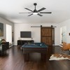 Airsurfer 60-In Matte Black Ceiling Fan with Light, Black & Walnut Blades, 6-Speed Remote, Color-Changing LED, Modern Chandelier Design - 4 of 4