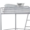 Sapphtopaz Twin Size Loft Bed with High Under Bed Space, Metal Bed Frame with Ladder & Safety Guardrail, Space-Saving Bunk Bed for Adults&Teen - 3 of 4