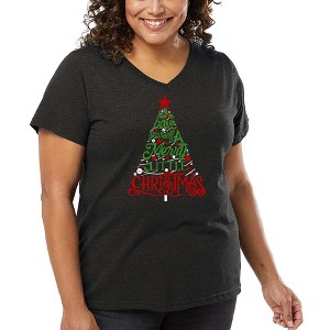 LA Pop Art Have Yourself a Merry Little Christmas - Women's Word Art V-Neck - 1 of 4