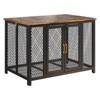 47 Inch Large Dog Crate Furniture, Decorative Dog Kennel Furniture for 110 Lbs Dogs, Heavy Duty Dog Cage Furniture with Top Opening, Latches - 2 of 4