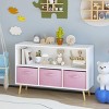 KTMBDW 2-Tier Kids Bookshelf, Premium Book Shelf for Kids Rooms with Four Fabric Drawers - Toddler Book Rack - Nursery Bookcase Organizer - 3 of 4
