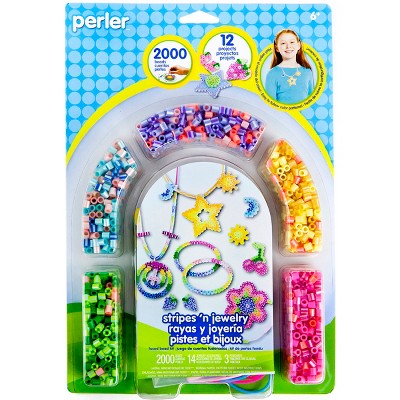 Perler Fused Bead Kit-Stripes 'n Jewelry