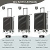 FURNIinspire Bag And Luggage Sets Travel Luggage Set Suitcase Set, 3 Piece Hard Shell Suitcases, Lightweight Suitcase, Multicolored, 11.4"*20.1"*29.1" - 3 of 4