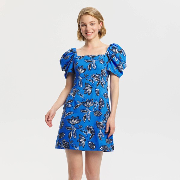 Vestido mini babydoll de manga corta abullonada de mujer - A New Day™ 4