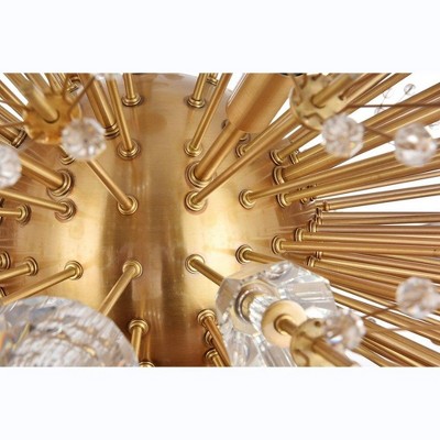 Vera 38-Light Gold and Crystal Pendant Chandelier